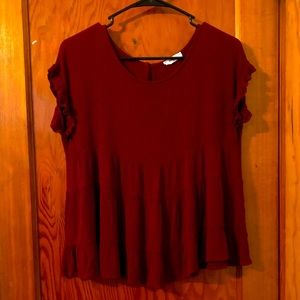 Palmetto Moon Burgundy Blouse